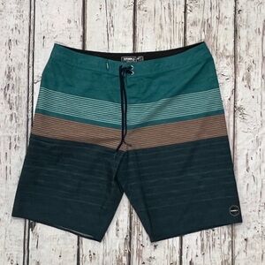 O'Neill Board Shorts Mens Green Swim Trunks Swimwear Bathing Suit Summer